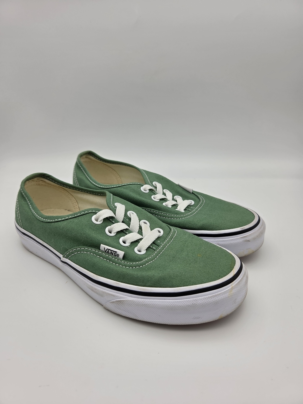 Vans Authentic Low Top Canvas Lace Up Sneakers Shoes Forest Green